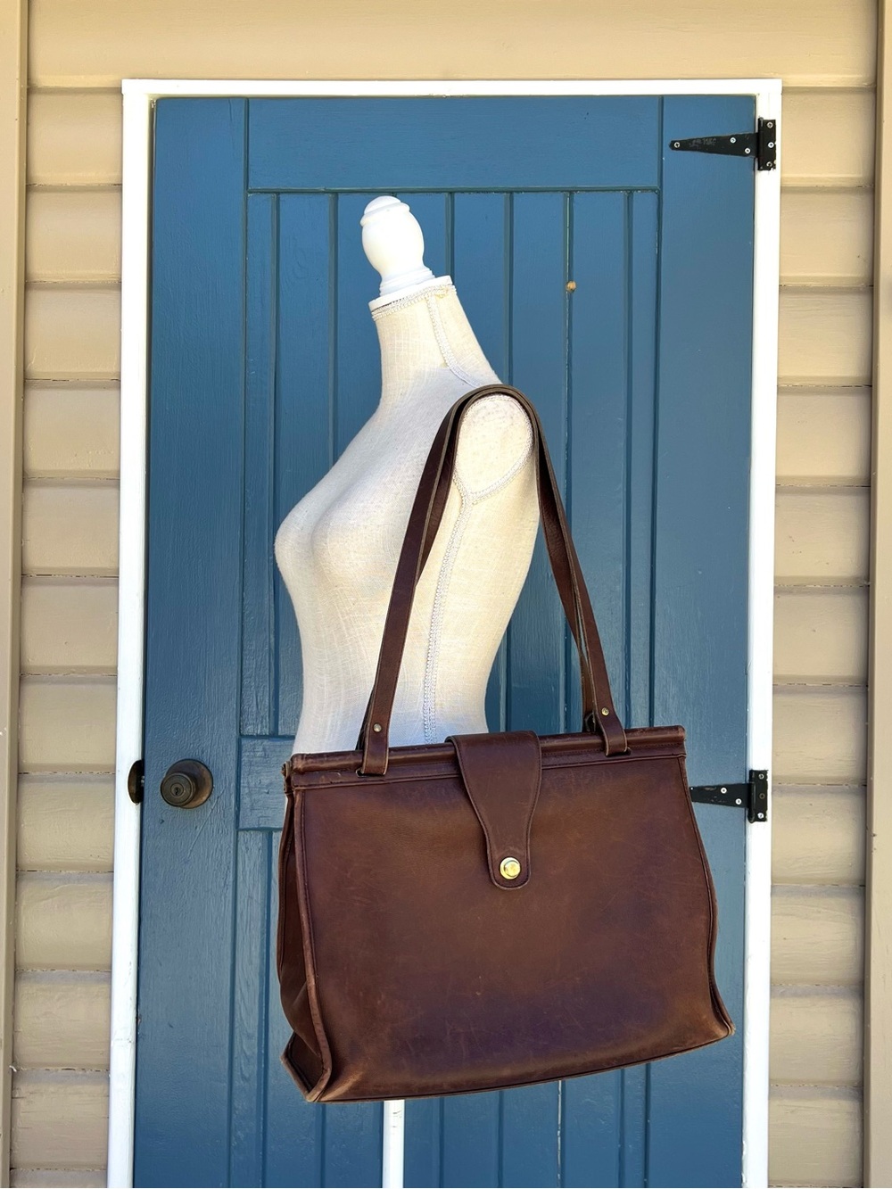 Vtg 1994 Coach Barclay Tote 9896 Mahogany Leather Handbag USA Made